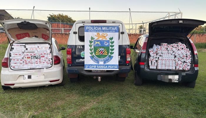 PM intercepta veículos com contrabando em Ponta Porã