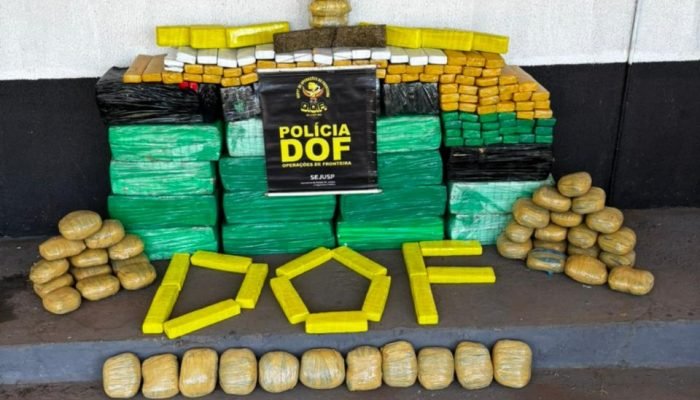 Policiais do DOF apreendem mais de meia tonelada de drogas em carro roubado no Paraná