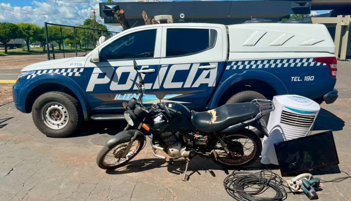 11º BPM recupera motocicleta e objetos ilícitos após denúncia de agressão