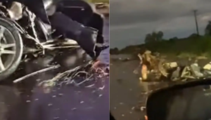 Motorista morre ao invadir pista contrária e bater carro em caminhão
