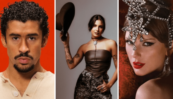Bad Bunny, Ana Castela e Taylor Swift lançaram álbuns em 2025 — Foto: Bad Bunny,