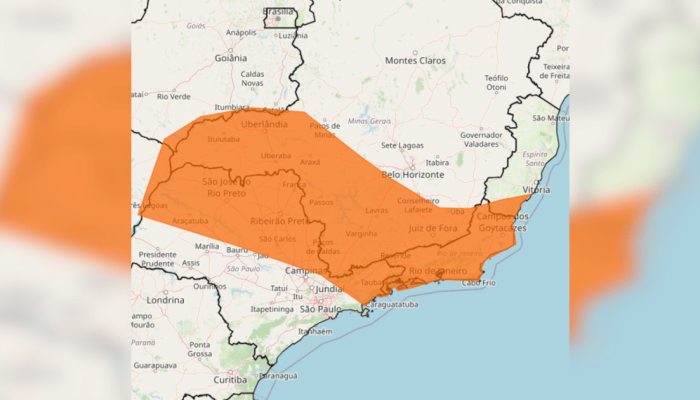 Inmet avisa para chuva intensa no sudeste — Foto: Inmet avisa para chuva intensa