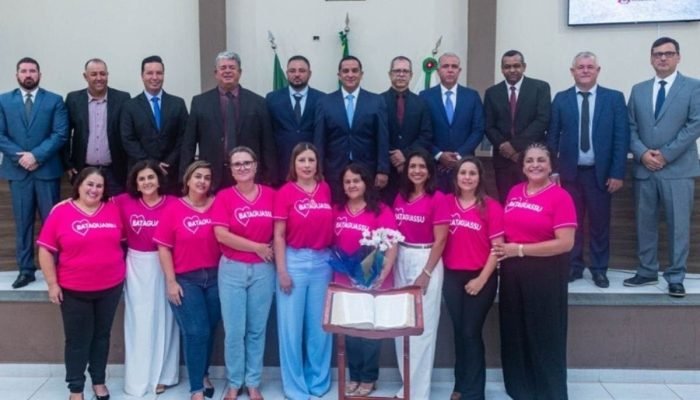 Posse de prefeita, vice-prefeito e vereadores eleitos em Bataguassu aconteceu nesta quarta-feira (1) | (reprodução)