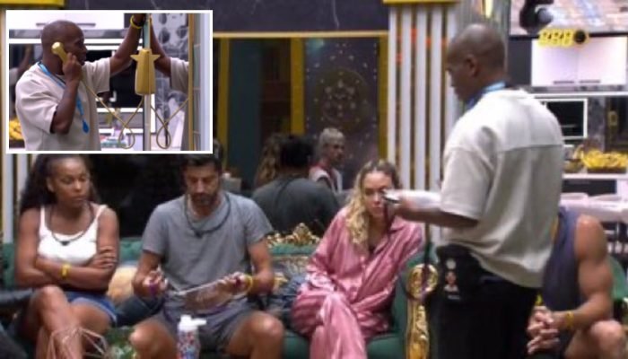 Brothers reunidos na sala enquanto Edilson seguia as instruções do Big Fone — Fo