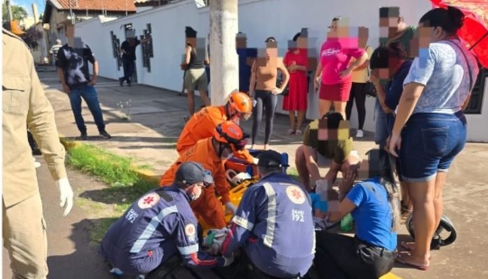Foto: Bombeiros fazendo o atendimento (Divulgação/CBMMS)