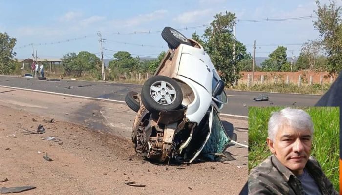 Comerciante morre em colisão com carreta na BR-163 em Coxim