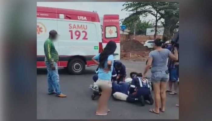 Ultrapassagem proibida causa acidente com moto e carro em Campo Grande