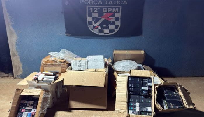 Em Naviraí, Força Tática apreende produtos contrabandeados em ônibus na MS-141