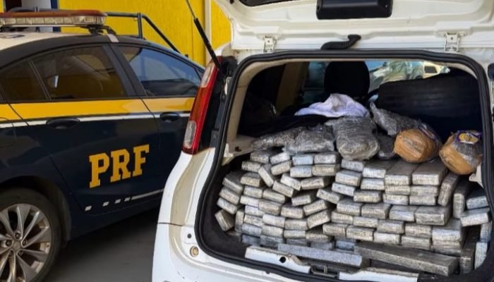 Jovem é preso pela PRF em Naviraí com veículo carregado de drogas após tentativa de fuga