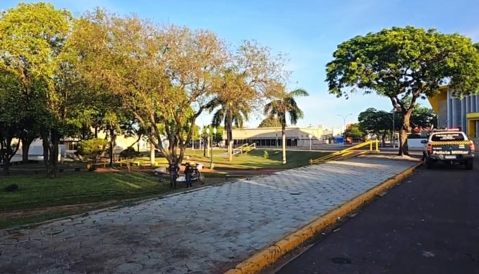 Vigilante morre após colisão com árvore na Praça Central de Naviraí