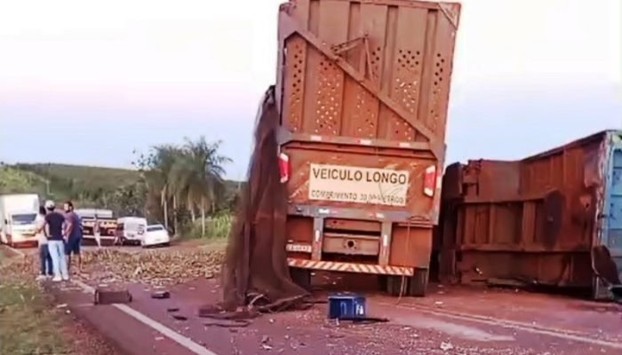 Colisão Envolvendo Cinco Veículos na BR-163 Deixa Motorista em Estado Grave em Itaquiraí