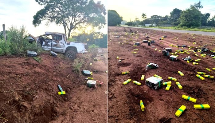 Morador de Itaquiraí Morre ao Capotar Caminhonete com 1,6 Toneladas de Maconha