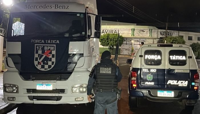Força Tática de Naviraí recupera caminhão roubado e prende homem por receptação