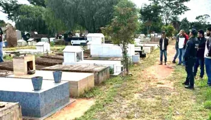 Vandalismo em Cemitério de Dourados Indigna Famílias Vandalismo em Cemitério de Dourados Indigna Famílias