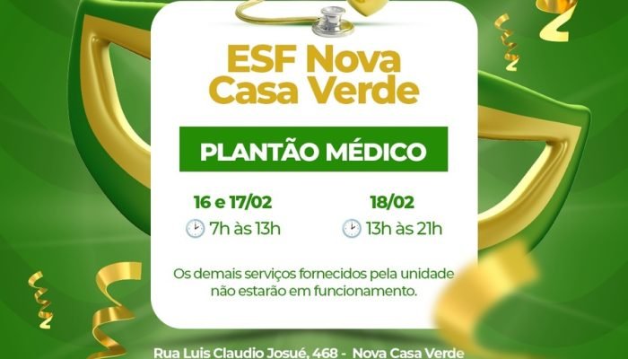 Imagem ilustrativa de UBS durante plantão médico — Foto: Nova News