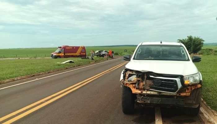 Acidente de trânsito na região de Ivinhema — Foto: Imagem: Divulgação / CBM