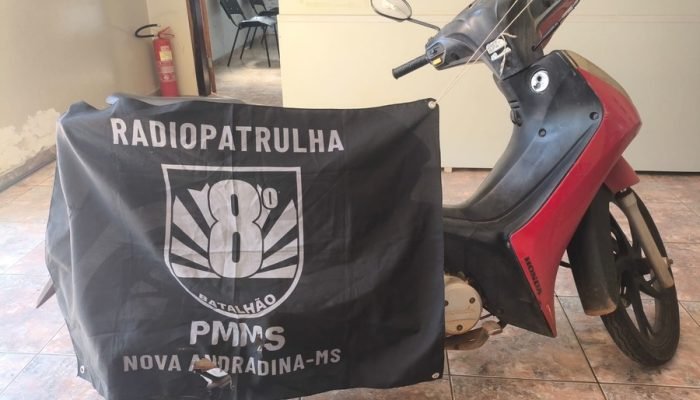 Polícia Militar recupera motocicleta Honda Biz com ordem de busca por estelionato em Nova