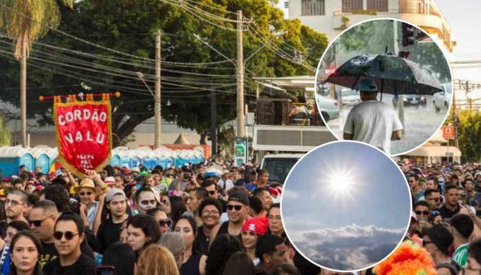 Tempo no Carnaval 2026. (Montagem, Arquivo, Jornal Midiamax) — Foto: Tempo no Ca