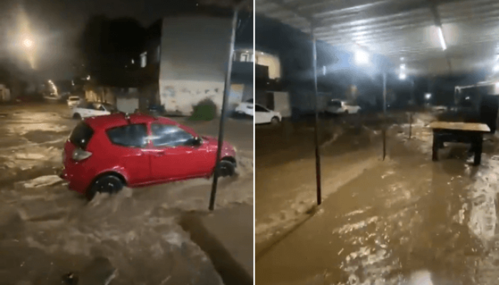 Chuva forte causa enchente no Rio de Janeiro — Foto: Chuva forte causa enchente