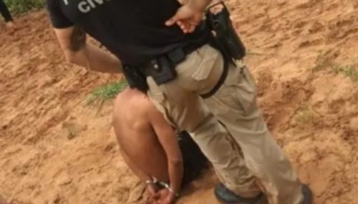Foto: Autor foi preso logo após o crime (reprodução)