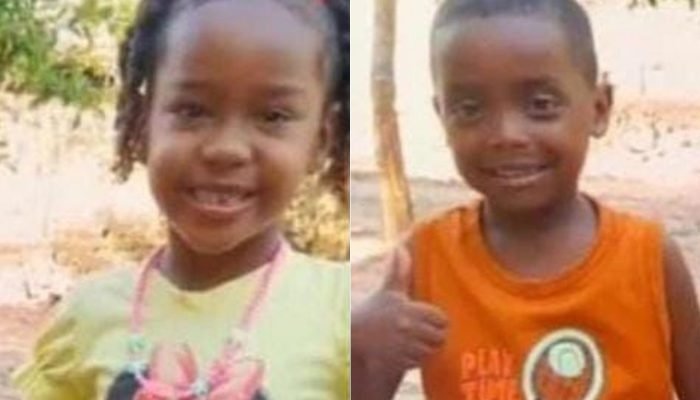 Ágatha Isabelly, de 6 anos, e Allan Michael, de 4 — Foto: Ágatha Isabelly, de 6