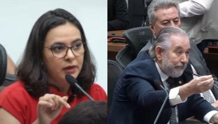 Gleice Jane (PT) e Antônio Vaz (Republicanos) (Reprodução, TV Alems)