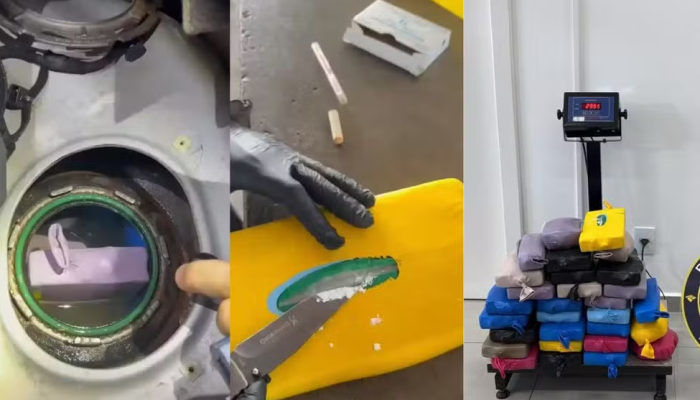 Droga foi apreendida pela Receita Federal — Foto: Droga foi apreendida pela Rece