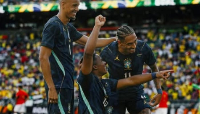 Endrick marcou o gol da vitória — Foto: Endrick marcou o gol da vitória (Divulga