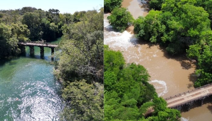 Rio cristalino fica turvo e com lama em paraíso escondido em Bonito Rio cristalino fica turvo e com lama em paraíso escondido em Bonito