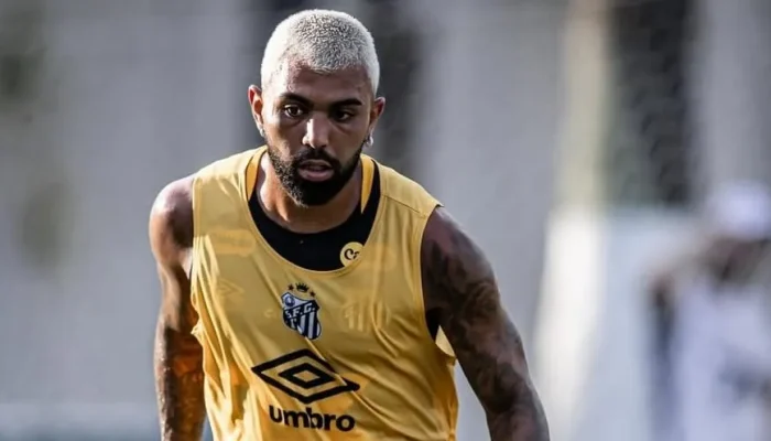 Gabigol durante treino — Foto: Gabigol durante treino (Foto: Raul Baretta-Santos