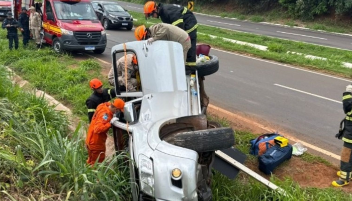 Acidente na MS-134, em Batayporã — Foto: (Foto: Jornal da Nova)