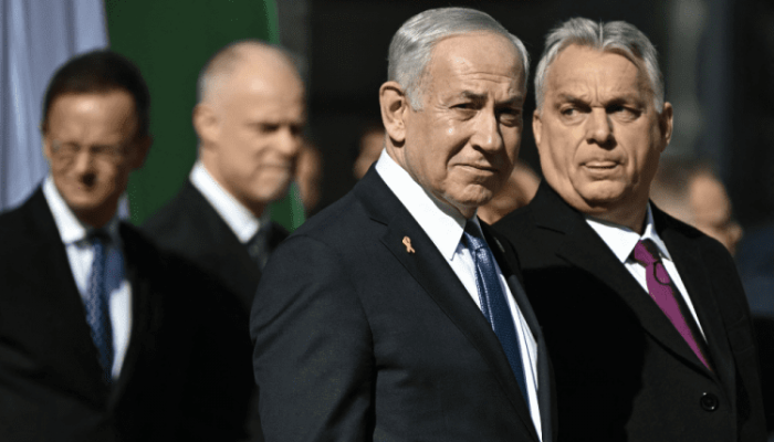 O primeiro-ministro húngaro Viktor Orban, e o primeiro-ministro israelense Benjamin Netanyahu em Budapeste, Hungria