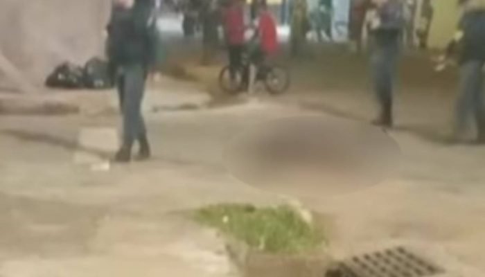 Local onde ocorreu o crime na Nhanhá. — Foto: Local onde ocorreu o crime na Nhan