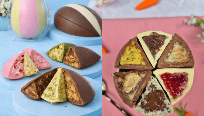 Foto: Ovos em fatia é a nova tendência de Páscoa em 2026 | Reprodução redes soci