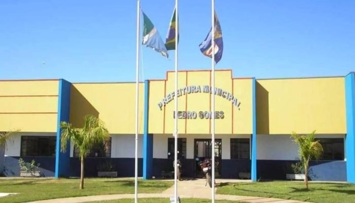 Edifício-sede da prefeitura de Pedro Gomes. (Foto: Divulgação/PMPG)