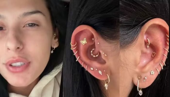 Ana Castela e seus novos piercings. (Foto: Reprodução/Instagram)