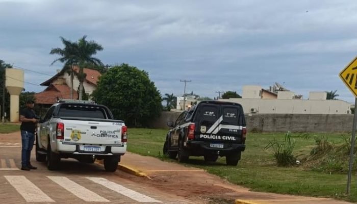Foto: Polícia Civil esteve no local. (Foto: Reprodução, Ponta Porã News)