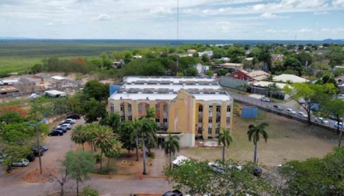 Vista aérea da prefeitura de Corumbá — Foto: Vista aérea da prefeitura de Corumb