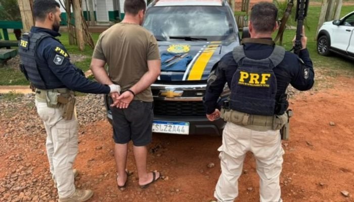 Foto: Um dos autores, preso em MS (Divulgação/PRF)