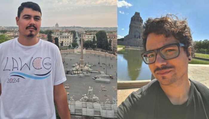 Foto: Silva (Unicamp) e Almeida (USP): bolsistas da FAPESP receberam o Google Ph