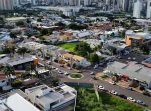 Vista aérea de Campo Grande, na região do Bairro Chácara Cachoeira (Foto: Osmar Veiga)