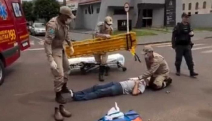 Batida entre motos deixa um ferido em Nova Andradina