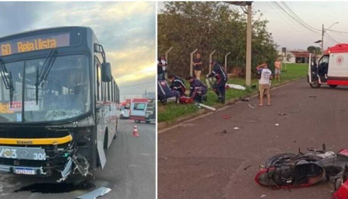 Batida entre moto e ônibus mata duas mulheres em Três Lagoas