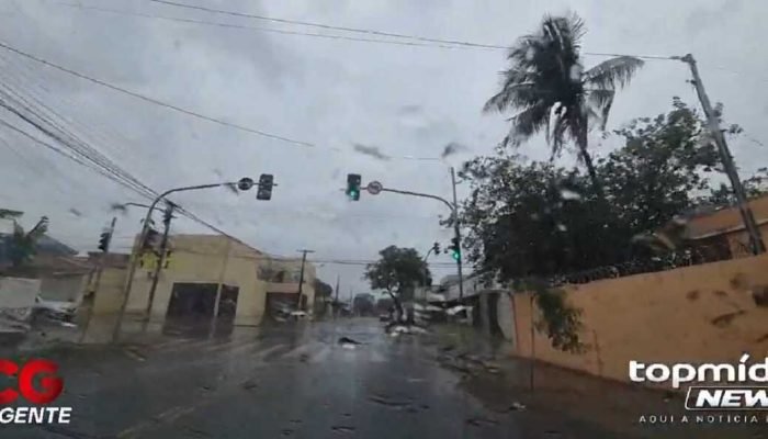 Chuva Alivia Calor e Derruba Temperatura em Campo Grande neste Domingo