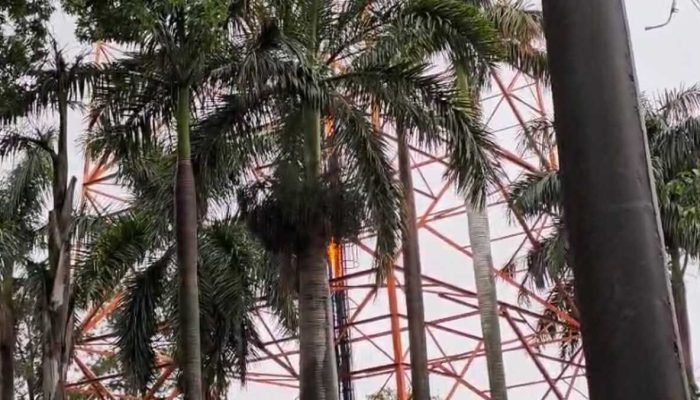 Incêndio em Antena de TV Persiste Após Desligamento da Energia em Campo Grande