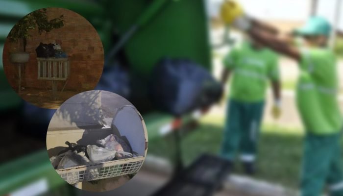 Coleta foi suspensa em alguns bairros desde sábado — Foto: Coleta foi suspensa e