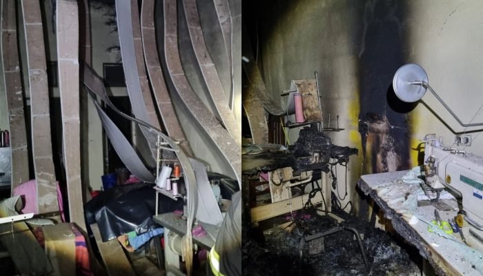 Foto: Incêndio atingiu a empresa de fabricação de enxovais. (Reprodução, A Princ