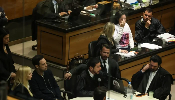 Segundo dia de julgamento do caso no 2º Tribunal do Júri, no Rio de Janeiro. — F