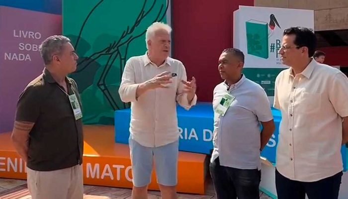 Pedro Bial marca presença na Bienal do Pantanal em Campo Grande