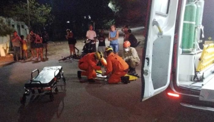 Em Corumbá, motociclista tem perna amputada em acidente